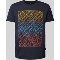 JOOP! Jeans T-Shirt mit Label-Print in Marine, Größe L von JOOP! JEANS