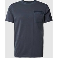 JOOP! Jeans T-Shirt mit aufgesetzter Brusttasche Modell 'Caspar' in Marine Melange, Größe L von JOOP! JEANS