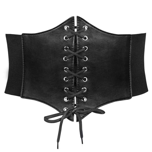 JOOTUEPO Damen Schnürkorsett gebundener Waspie Breitgürtel elastischen Korsett Taille Gürtel Schnürgürtel Cosplay Kostüm JOOTUEPO Damen Schnürkorsett gebundener Waspie Breitgürtel elastischen Korsett Taille Gürtel Schnürgürtel Cosplay Kostüm von JOOTUEPO