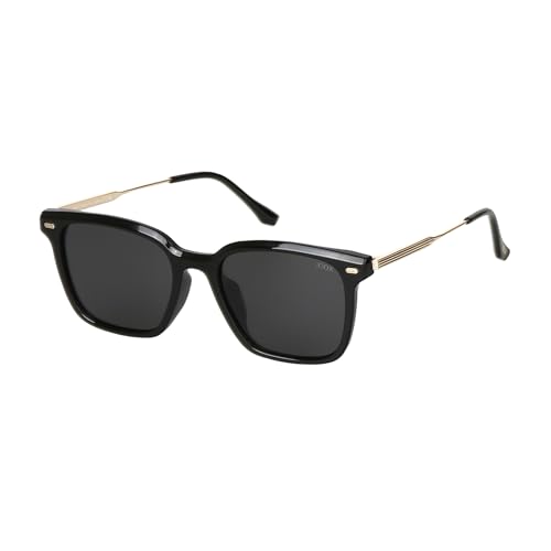 JOOX Retro Rechteckig Sonnenbrille Herren Damen,Vintage Polarisiert Quadratische Brille with UV400 Schutz, Trendy Rahmen mit Metallbügel 91s Fahrerbrille Reise von JOOX