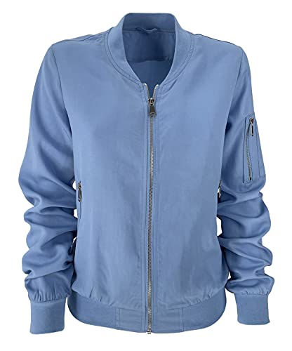 JOPHY & CO. Damen Bomberjacke mit lässigem Reißverschluss Outwear (cod. 2501) (L, Hellblau) von JOPHY & CO.