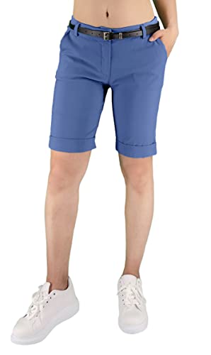 JOPHY & CO. Damen Bermudashorts mit Gürtel und Taschen (Code 3009), denim, XL von JOPHY & CO.