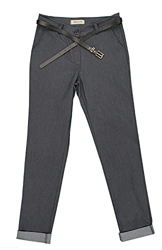 JOPHY & CO. Elastische Damen-Chino-Hose mit Gürtel (Code 3008), denim, L von JOPHY & CO.