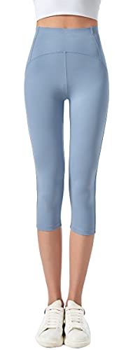 Jophy & Co. 3/4-Leggings für Damen, elastisch, für Yoga und Pilates, Artikelnr. 9901)., denim, Medium von JOPHY & CO.