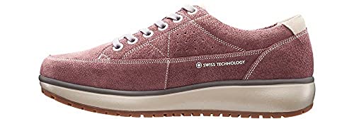 JOYA Vancouver Dark Pink, schicker und vielseitiger Sneaker aus glitzerndem Wildleder zum Schnüren, 37 2/3 von JOYA