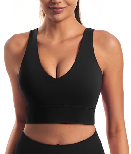JOYSPELS Damen Sport BH Gepolstert Ohne Bügel Sommer Crop Tops Yoga Tank Top Fitness Workout Sports Bra für Frauen Schwarz S JOYSPELS Damen Sport BH Gepolstert Ohne Bügel Sommer Crop Tops Yoga Tank Top Fitness Workout Sports Bra für Frauen Schwarz S von JOYSPELS