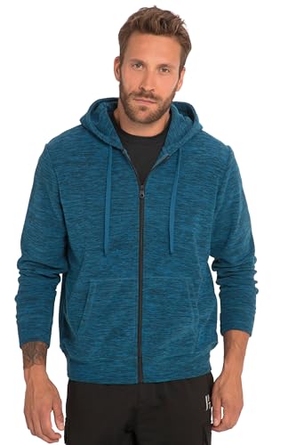 JP 1880 Herren Jay-PI Fleece-Hoodiejacke, Outdoor, Kapuze, Zipper Sweatshirt, tiefseeblau, XXXXL von JP 1880