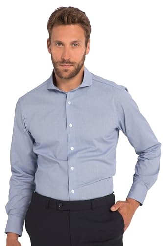 JP 1880 Herren, Business, Langarm, Haifisch-Kragen, bügelleicht, Modern Fit Hemden, Navy Blau, XXXXXL von JP 1880