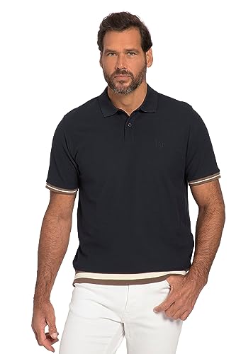 JP 1880 Herren, Halbarm, Bauchfit, bis 8 XL Poloshirts, Navy Blau, XXL von JP 1880