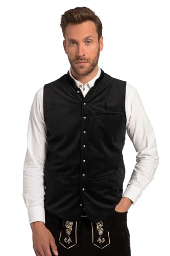 JP 1880 Herren, Tracht, Samt, Stehkragen, Strickrücken, bis Gr. 70 Weste, schwarz, 52 Grande JP 1880 Herren, Tracht, Samt, Stehkragen, Strickrücken, bis Gr. 70 Weste, schwarz, 52 Grande von JP 1880