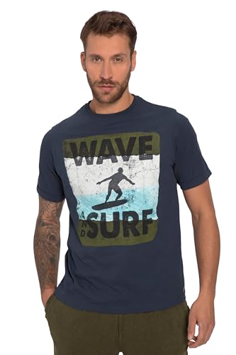 JP 1880 Herren T-shirt mit Print T Shirt, Mattes Nachtblau, 4XL EU von JP 1880