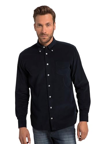 JP 1880 Herren Cordhemd, Langarm, Buttondown Kragen, Modern Fit, bis 8 XL Hemden, Navy Blau, XXXXXL von JP 1880