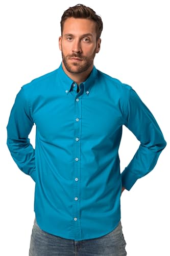 JP 1880 Herren große Größen Übergrößen Menswear L-8XL Hemd, Langarm, Buttondown-Kragen, Modern Fit, bis 8 XL aquamarin 5XL 824029760-5XL von JP 1880