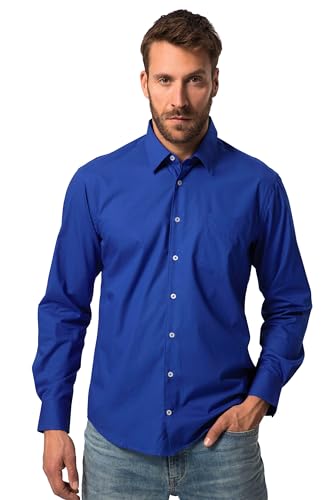 JP 1880 Herren große Größen Übergrößen Menswear L-8XL Hemd, Langarm, Kentkragen, Modern Fit, bis 8 XL, Tall Kobaltblau 7XL 823925750-7XL von JP 1880