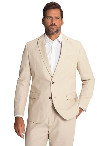 JP 1880 Herren große Größen Übergrößen Menswear L-8XL Leinenmix-Sakko Kos, Reverskragen, bis Gr.72 sandgrau 66 815571315-66 von JP 1880