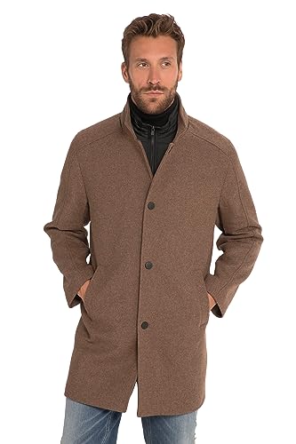 JP 1880 Herren große Größen Übergrößen Menswear L-8XL Mantel, Wollmix, wasserabweisend, Stehkragen, Stepp-Einsatz, bis 8 XL beige 6XL 820381310-6XL von JP 1880