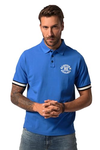 JP 1880 Herren große Größen Übergrößen Menswear L-8XL Poloshirt, Halbarm, Piqué, Streifenbündchen, bis 8 XL Kobalt blau 6XL 826155752-6XL von JP 1880