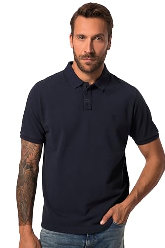 JP 1880 Herren große Größen Übergrößen Menswear L-8XL Poloshirt, Halbarm, Piqué, Vintage Look, bis 8 XL Navy blau 3XL 826120130-3XL von JP 1880