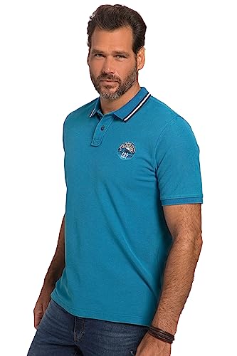 JP 1880 Herren große Größen Übergrößen Menswear L-8XL Poloshirt, Halbarm, Vintage Look, Polokragen tiefseeblau 5XL 818481760-5XL von JP 1880