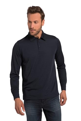 JP 1880 Herren große Größen Übergrößen Menswear L-8XL Poloshirt, Oeko-TEX, Langarm, Jacquard, Polokragen Navy blau 6XL 820164130-6XL von JP 1880