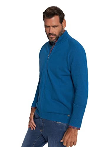 JP 1880 Herren große Größen Übergrößen Menswear L-8XL Strickjacke, Strukturstrick, Stehkragen Tintenblau 6XL 813578740-6XL von JP 1880