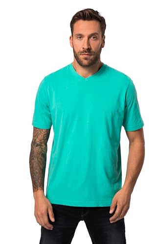 JP 1880 Herren große Größen Übergrößen Menswear L-8XL T-Shirt, Basic, V-Ausschnitt, bis 8XL helles karibikgrün XXL 702415452-XXL von JP 1880