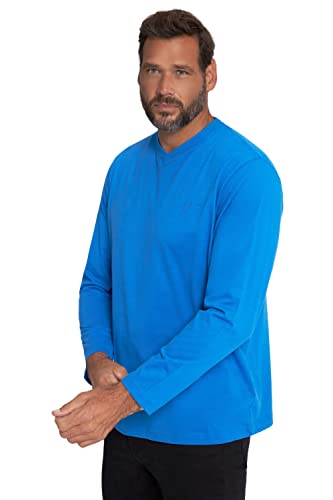 JP 1880 Herren große Größen Übergrößen Menswear L-8XL T-Shirt, Langarm, V-Ausschnitt, bis 8 XL lapisblau 3XL 813084760-3XL von JP 1880