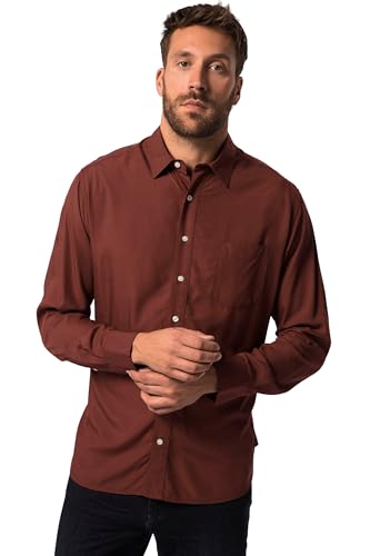 JP 1880 Herren große Größen Übergrößen Menswear L-8XL Viskose-Hemd, Langarm, Kentkragen, Modern Fit, bis 8 XL Rose 6XL 824309545-6XL von JP 1880