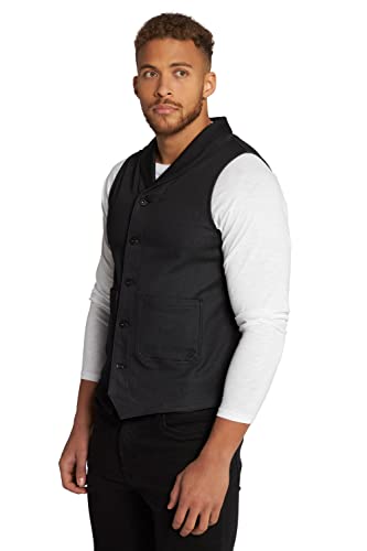 JP 1880 Herren große Größen Übergrößen Menswear L-8XL Weste, Jeans, Schalkragen, 2 Taschen black 4XL 817449100-4XL von JP 1880