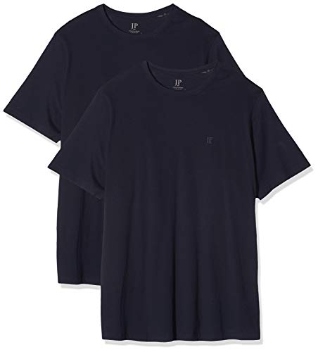 JP 1880 Herren große Größen Übergrößen Menswear L-8XL T-Shirts, Basic, 2er-Pack, Rundhals, bis 8XL dunkel Marine 5XL 702637750-5XL von JP 1880