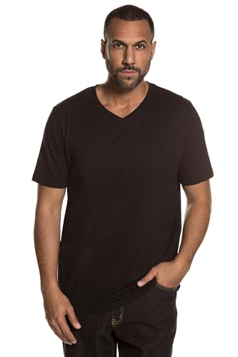 JP 1880 Herren V-shirts Polohemd, Schwarz, Navy, XXL EU von JP 1880