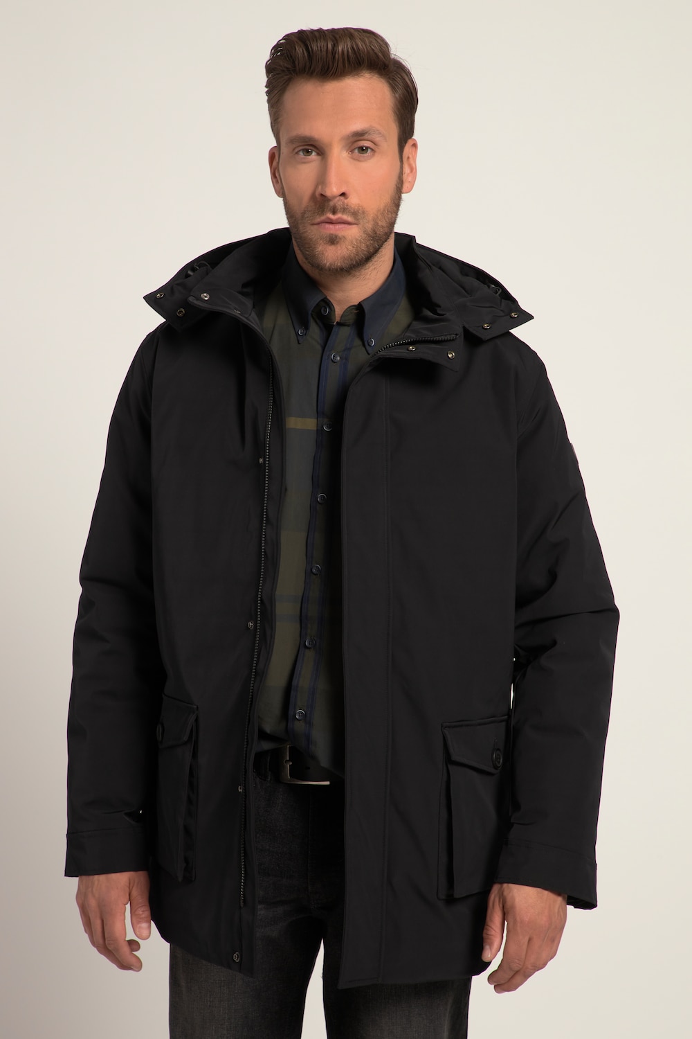 Große Größen Jacke, Herren, schwarz, Größe: 7XL, Polyester/Synthetische Fasern, JP1880 von JP1880