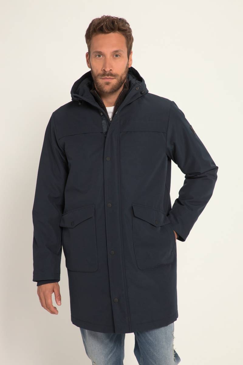 Große Größen Parka, Herren, blau, Größe: 3XL, Polyester, JP1880 von JP1880