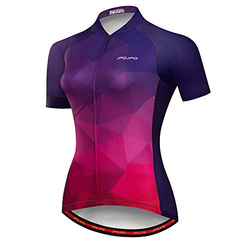 Damen-Radtrikot, kurzarm, Biking-Shirts, Fahrradbekleidung, Fahrradjacke mit Taschen,Atmungsaktiv, A5, L von JPOJPO