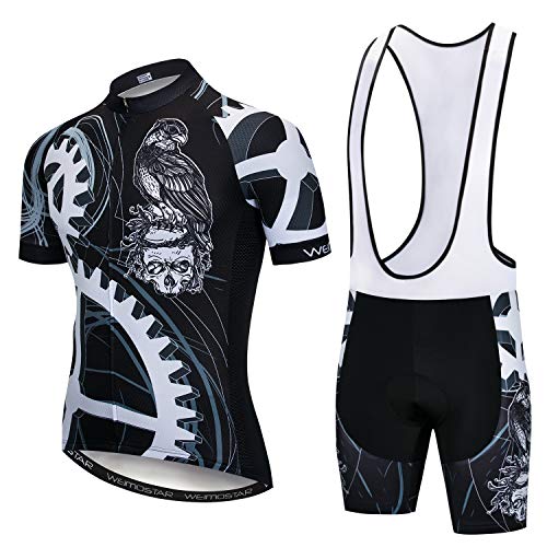 Herren Radtrikot und Shorts Set Kurzarm Bike Jersey und Shorts Bergkleidung Sommer Tragen Schnell Trocken, Jp, Large von JPOJPO