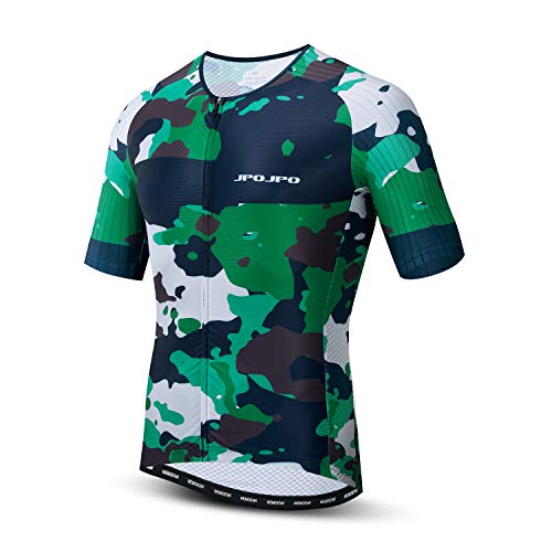 JPOJPO Rennradtrikot Herren, Herren Bike Tops S-3XL - Polyester, reflektierender Reißverschluss, 4 Taschen, Jp3113, XL von JPOJPO