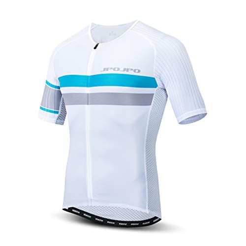 JPOJPO Rennradtrikot Herren, Herren Bike Tops S-3XL - Polyester, reflektierender Reißverschluss, 4 Taschen, Jp3107, XL von JPOJPO