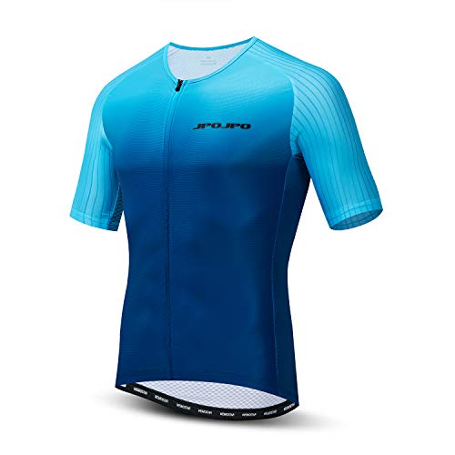 JPOJPO Rennradtrikot Herren, Herren Bike Tops S-3XL - Polyester, reflektierender Reißverschluss, 4 Taschen, 1jp3109, Mittel von JPOJPO