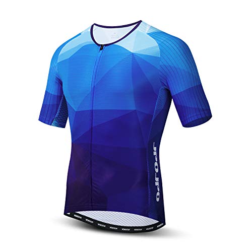 JPOJPO Rennradtrikot Herren, Herren Bike Tops S-3XL - Polyester, reflektierender Reißverschluss, 4 Taschen, 1jp3112, XX-Large von JPOJPO