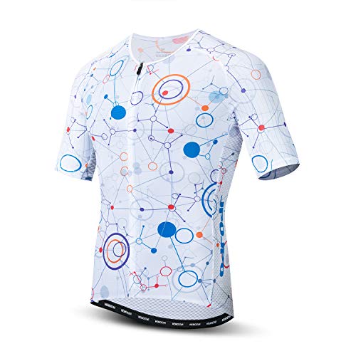 JPOJPO Rennradtrikot Herren, Herren Bike Tops S-3XL - Polyester, reflektierender Reißverschluss, 4 Taschen, Jp3106, Mittel von JPOJPO