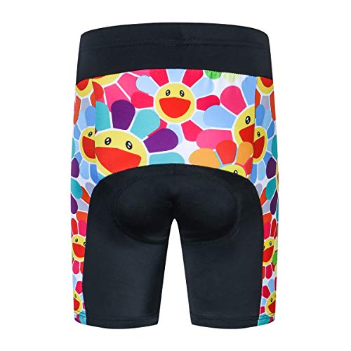 Jpojpo Fahrrad-Shorts für Kinder, kurze Hose, 4D-Gel-gepolsterte Fahrradhose S sonnenblume von JPOJPO