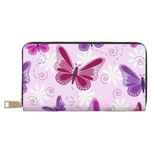 JRBWTDBW Rosa Schmetterling Lange Kunstleder Clutch Chic Stilvolle Damen Geldbörse für moderne Frauen Große Kapazität Kartenhalter und Organizer-Taschen Strapazierfähige Geldbörse Handtasche für den JRBWTDBW Rosa Schmetterling Lange Kunstleder Clutch Chic Stilvolle Damen Geldbörse für moderne Frauen Große Kapazität Kartenhalter und Organizer-Taschen Strapazierfähige Geldbörse Handtasche für den von JRBWTDBW