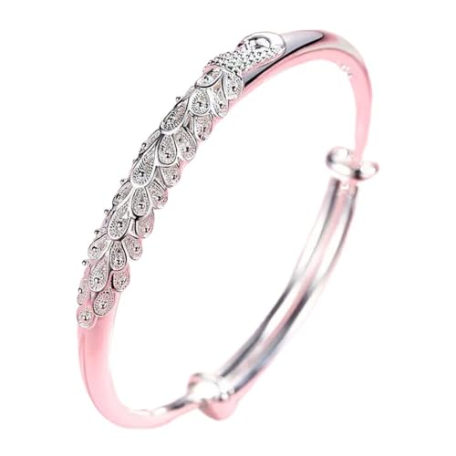 JRZEOCI 925 Sterling Weiße Armbänder Für Frauen - Edler Phönix-Armreif, Verstellbarer Modeschmuck Für Frauen Und Mädchen - Freundschafts- Und Geburtstagsgeschenke, Weiß, Verstellbar von JRZEOCI