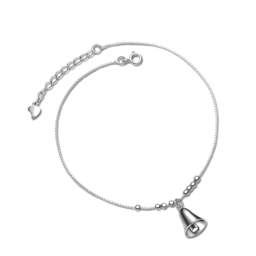 JRZEOCI Armreif Für Damen Aus S925, Schlichter, Modischer Glockenanhänger, Verstellbare Handkette, Für Frauen, Mütter, Mädchen, Damen, Ehefrauen, Armband, Schmuck, Zubehör, Geschen von JRZEOCI