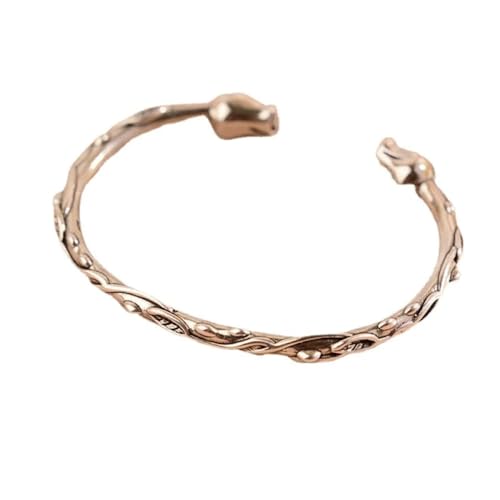 JRZEOCI Armreif Für Damen – Vintage-Manschettenarmband Mit Rosendorn-Muster Für Frauen Und Mädchen, Modisch, Verstellbar, Schmuck, Partygeschenk Für Damen, Weiß, Verstellbar von JRZEOCI