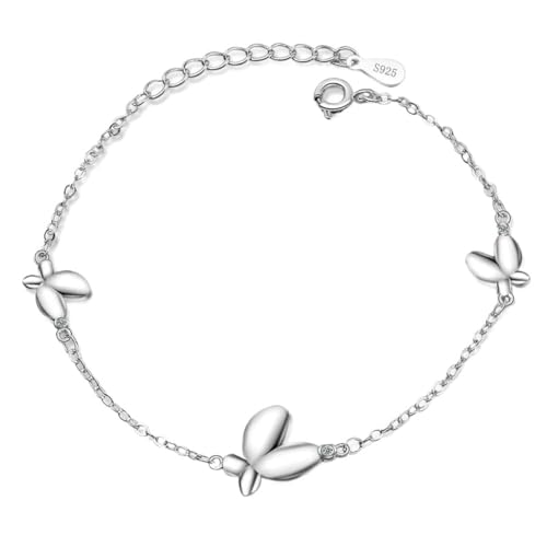 JRZEOCI Damen-Armband Mit Schmetterlings-Charm – 925Er-Schlichtes Luxus-Armband Mit Tier-Anhänger Aus Kristall, Schmuck, Elegante Atmosphäre, Weihnachts- Und Verlobungsaccessoires, We von JRZEOCI