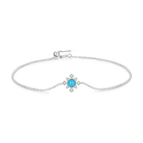 JRZEOCI S925 Charm-Armbänder Für Damen – Klassischer Blauer Zirkonia-Armreif, Personalisierbar, Verstellbare Handkette, Armband Für Hochzeit, Verlobung, Jahrestag, Schmuckzubehör, W von JRZEOCI