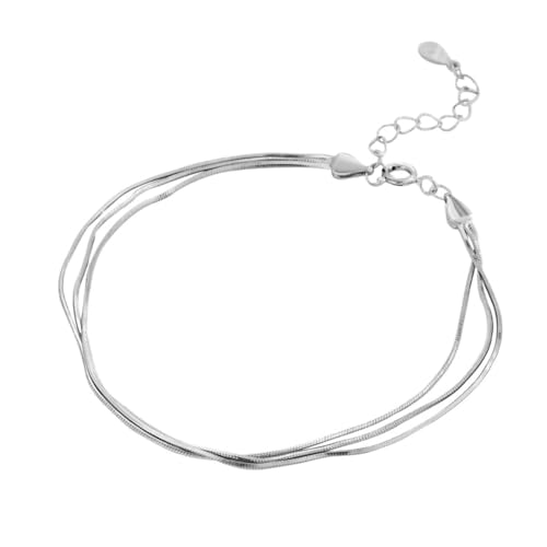 JRZEOCI S925 Charm-Armbänder Für Damen – Klassisches Doppellagiges Armreif-Armband, Personalisierte Verstellbare Handkette, Für Schwester-Mädchen, Freundschaftsparty-Schmuckzubehör von JRZEOCI