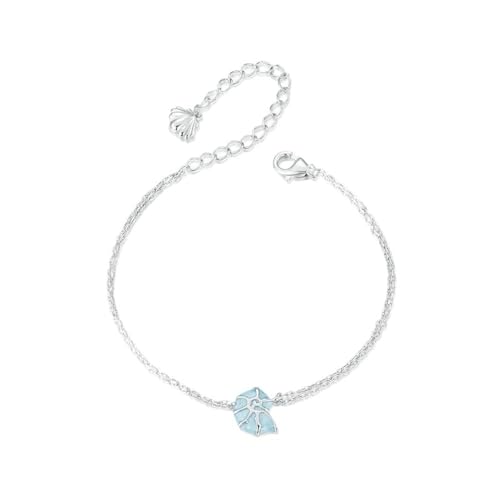 JRZEOCI S925 Charm-Armbänder Für Frauen – Klassischer Blauer Muschelarmreif, Personalisierte Verstellbare Handkette, Armband-Accessoires Für Frauen Und Mädchen, Freundschaftsschmuck von JRZEOCI