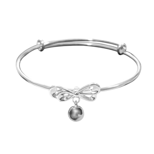 S999 Armreif Für Frauen Und Mädchen – Modisches, Elegantes Armband Mit Schleifenglöckchen-Charm, Verstellbare Größe, Armband, Zubehör, Geschenk, Party, Hochzeitsschmuck, Wie Abgebildet, Verstellbar von JRZEOCI